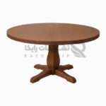 اجاره میز گرد روستیک چوبی